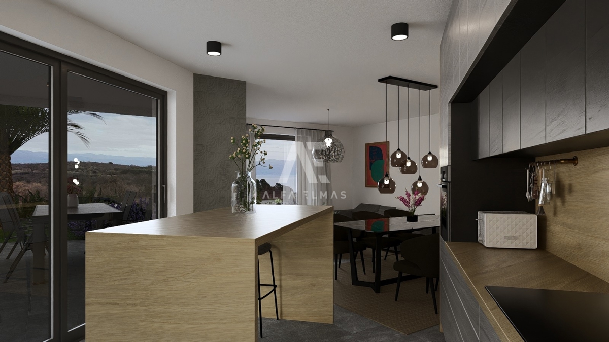 Vrbnik, Luksuzno stanovanje s pogledom na morje! ID 644