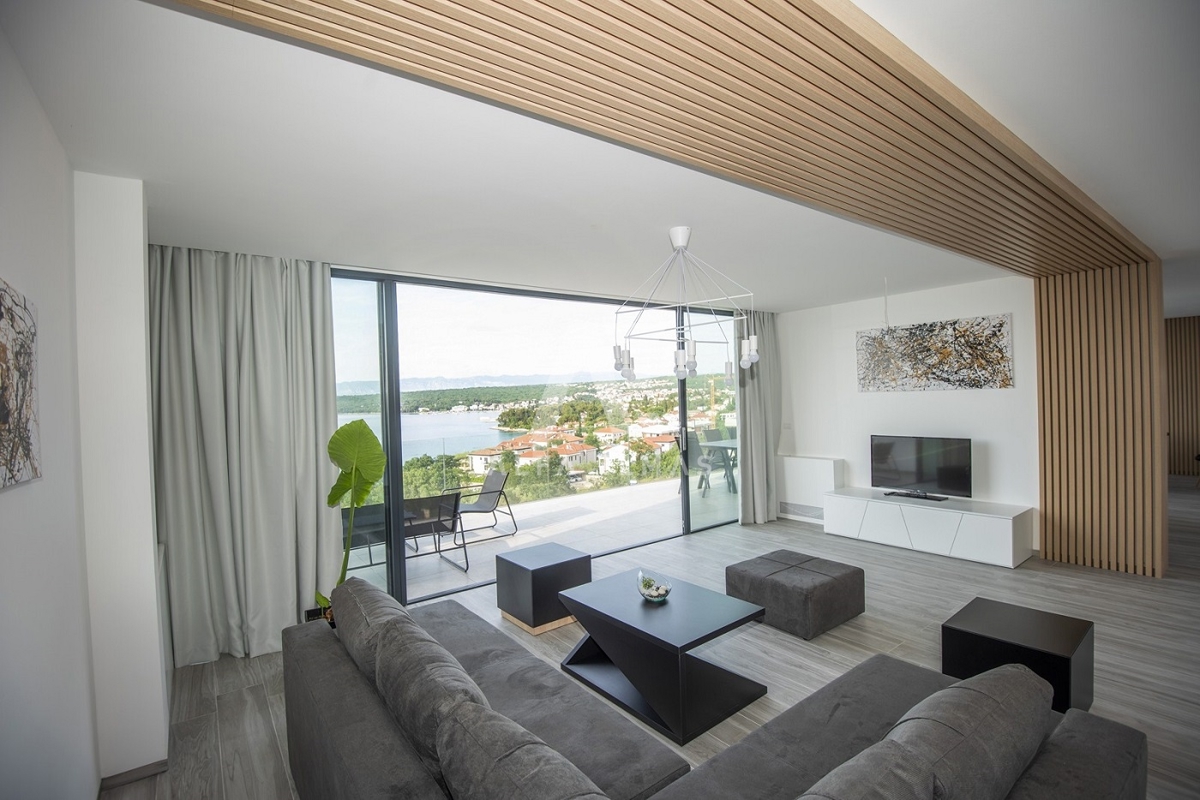 Malinska, luksuzni penthouse s panoramskim pogledom na morje! ID 19
