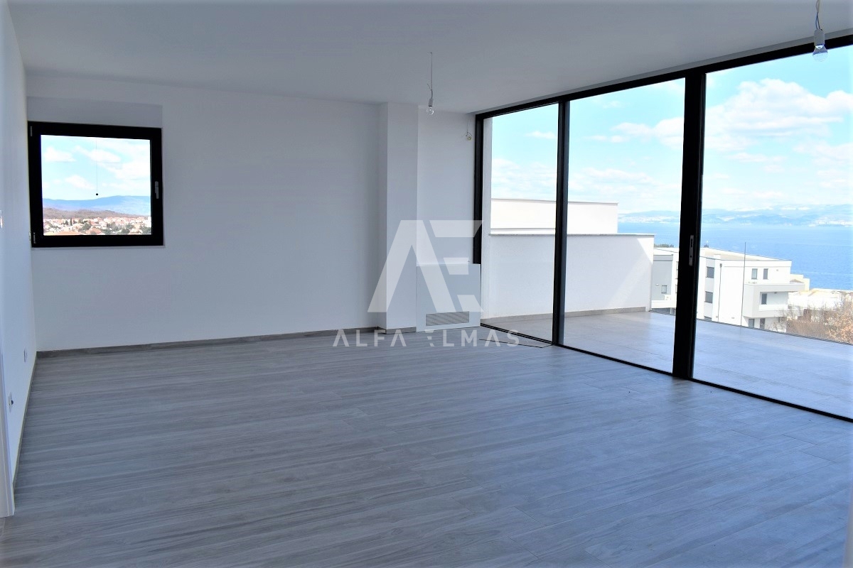 Malinska, luksuzni penthouse s panoramskim pogledom na morje! ID 19