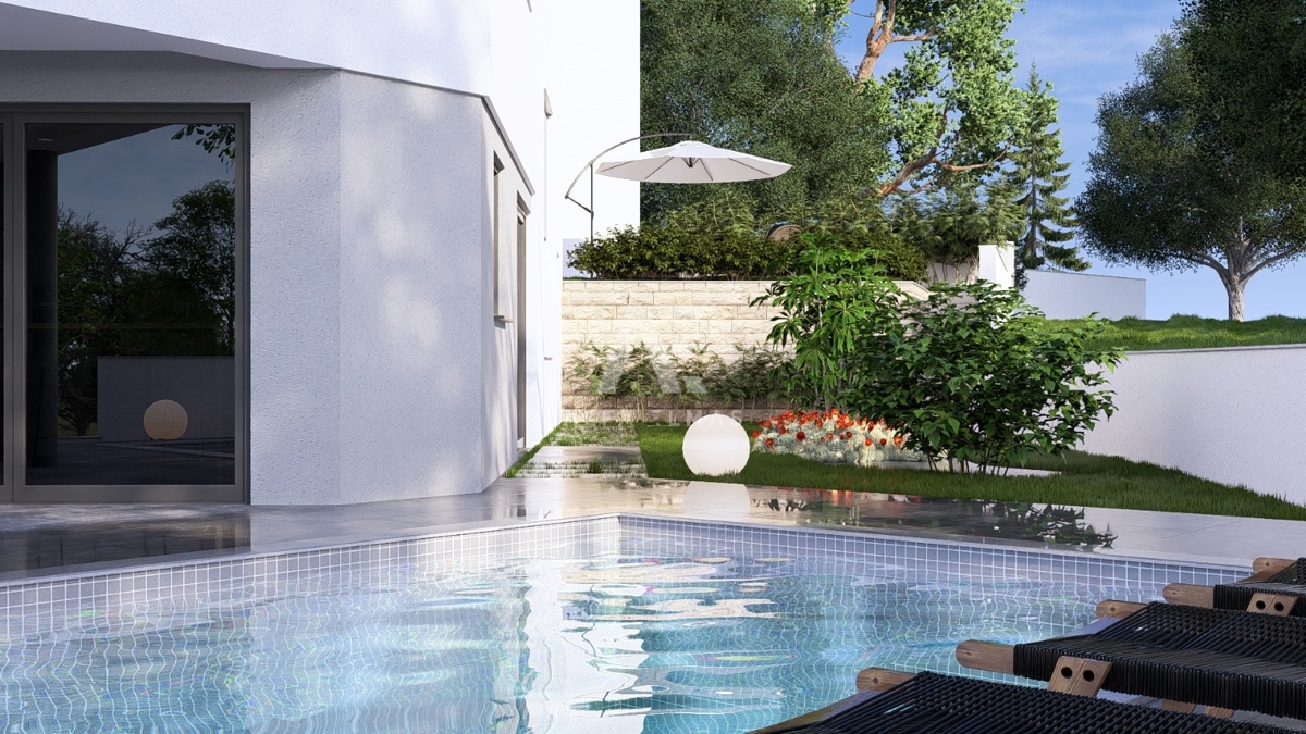 Vrbnik, Luksuzno stanovanje z bazenom in pogledom na morje! ID 643