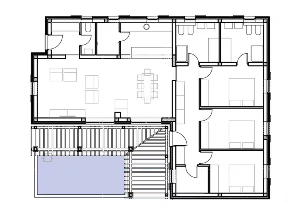Krk, okolica, samostojna pritlična hiša z bazenom! ID 659