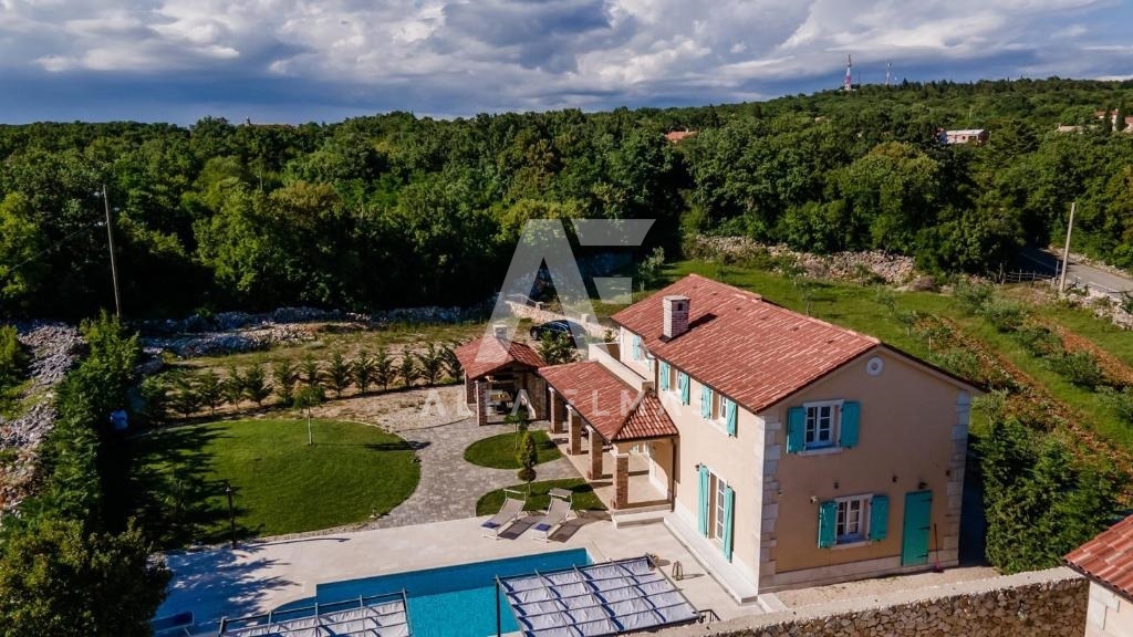 Dobrinj, okolica, luksuzna vila z bazenom in prostornim vrtom!! ID 123