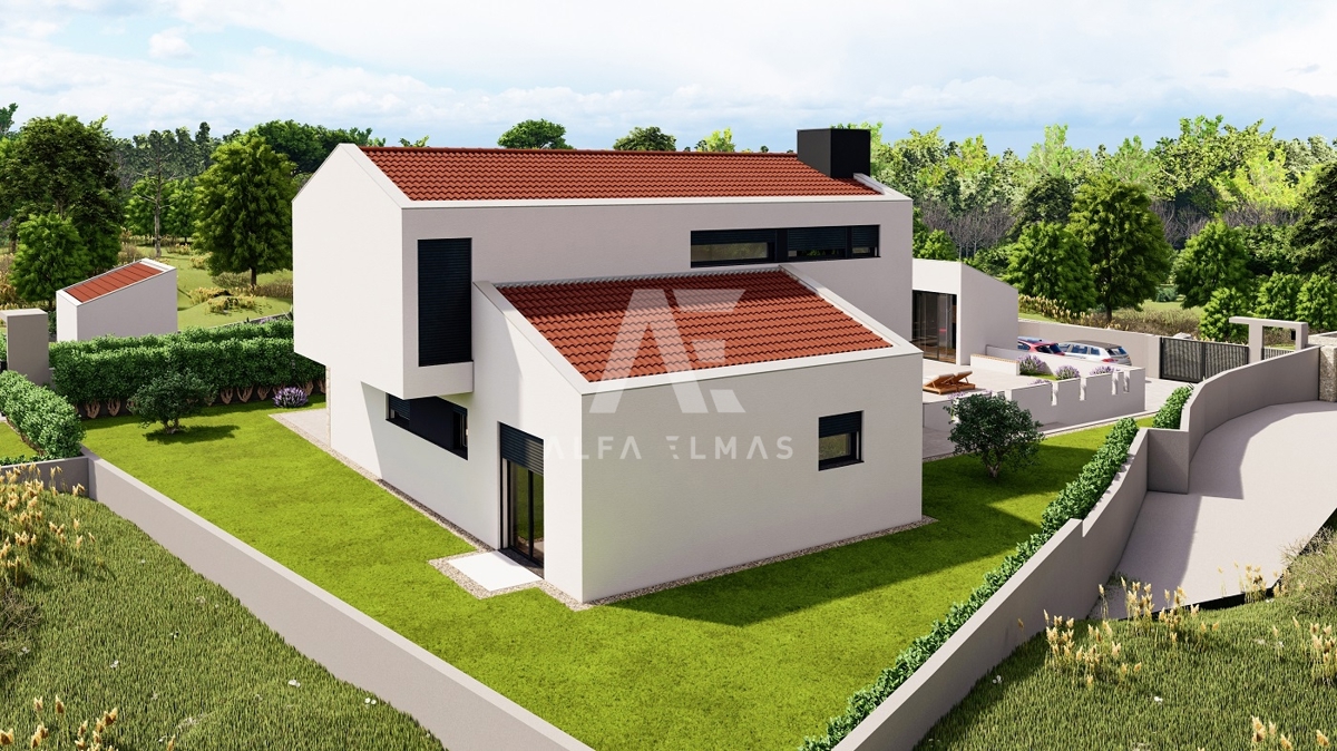 Malinska, okolica, novogradnja, luksuzna kamnita vila z bazenom!! ID 471