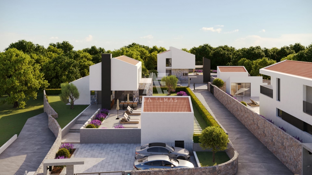 Malinska, okolica, novogradnja, luksuzna kamnita vila z bazenom!! ID 471