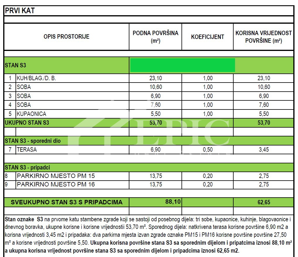 PLOVANIJA, 3-POSTELJSKO STANOVANJE V 1. NADSTROPJU
