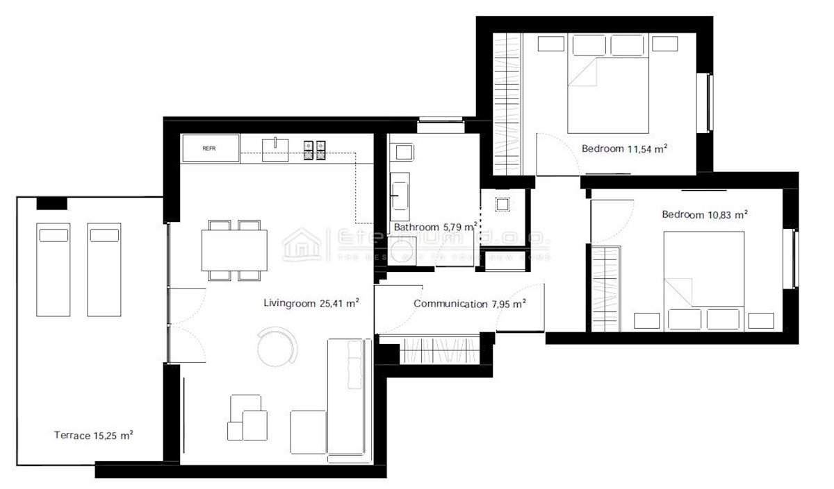 Stanovanje Crikvenica, Benići, 78m2