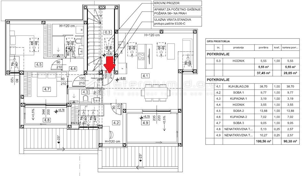 Stanovanje Dramalj, Crikvenica, 90m2