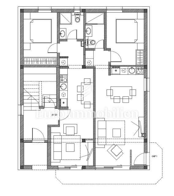 Dramalj, prenovljena hiša s petimi apartmaji in bazenom