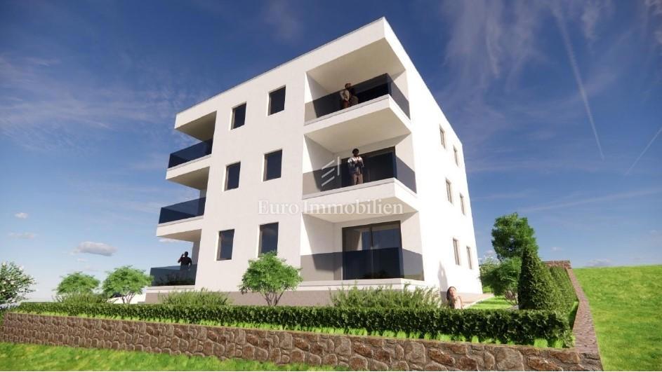 Apartma v Novem Vinodolskem, novogradnja s pogledom na morje