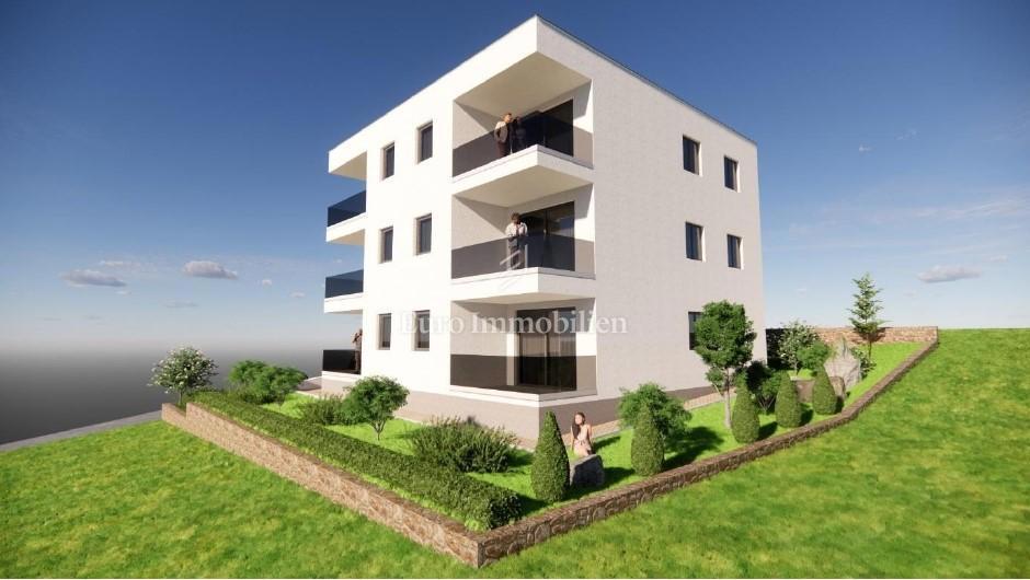 Apartma v Novem Vinodolskem, novogradnja s pogledom na morje