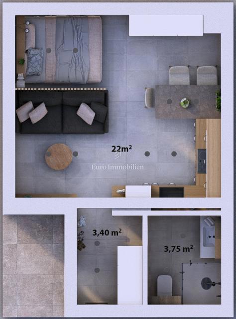 Malinska, otok Krk - apartma v pritličju