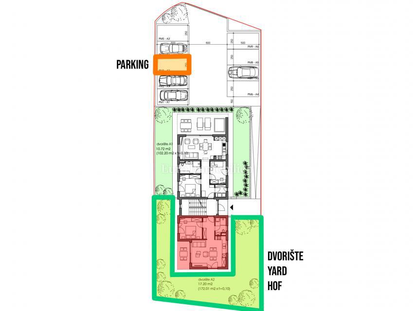 Peroj - apartma z vrtom, blizu plaže