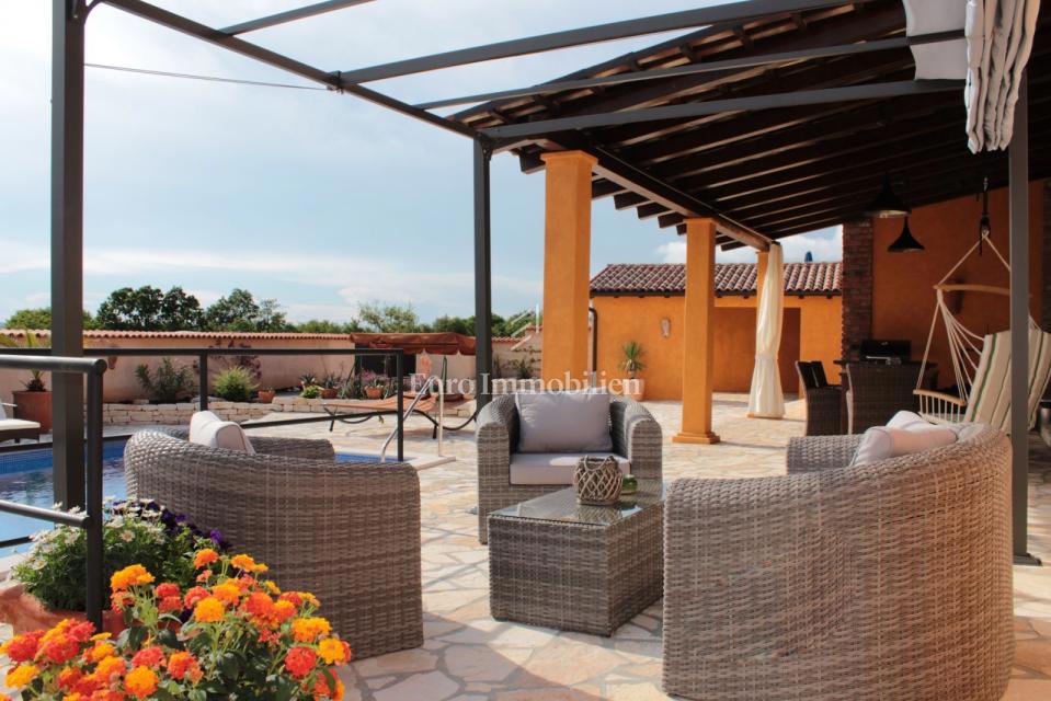 Istra, Labin – Vila z ogrevanim bazenom in pogledom na morje