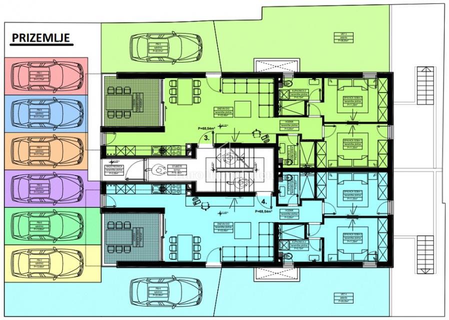 Stanovanje z dvoriščem, blizu plaže