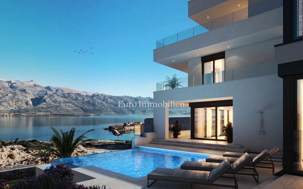 Vila z infinity bazenom, druga vrsta do morja - Vinjerac