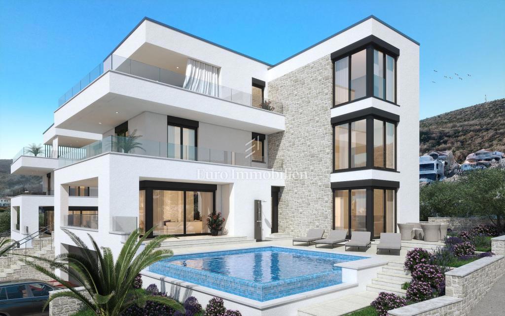 Vila z infinity bazenom, druga vrsta do morja - Vinjerac