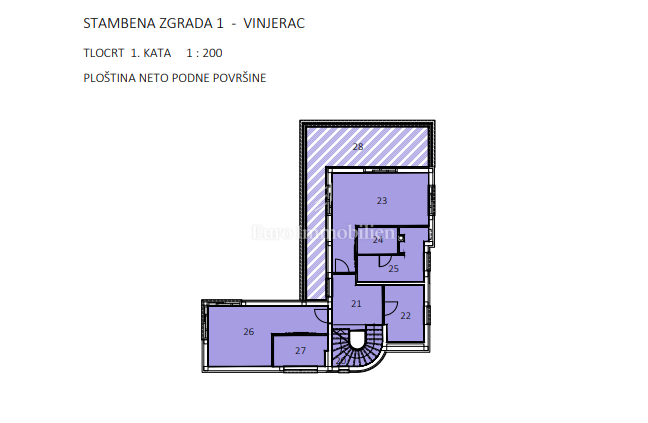 Vila z infinity bazenom, druga vrsta do morja - Vinjerac