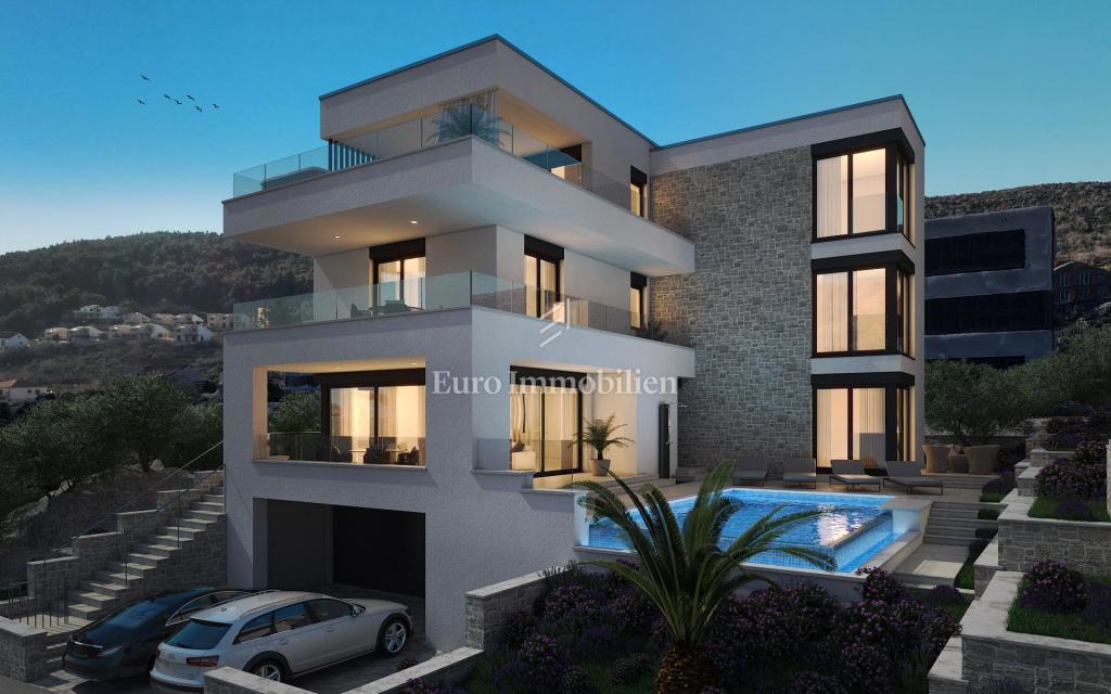 Vila z infinity bazenom, druga vrsta do morja - Vinjerac