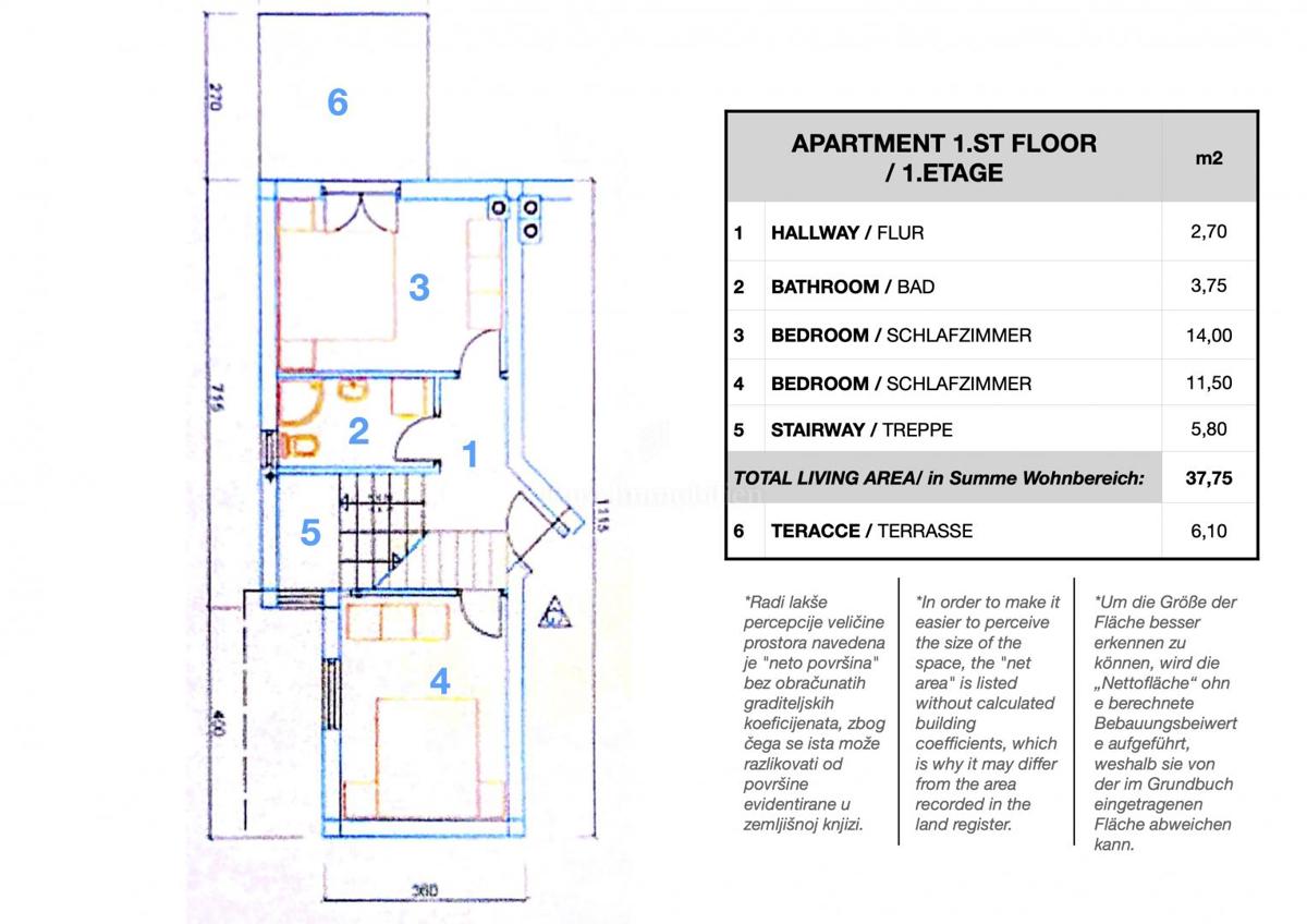 Dvoetažni apartma v bližini marine, Medulin - Volme