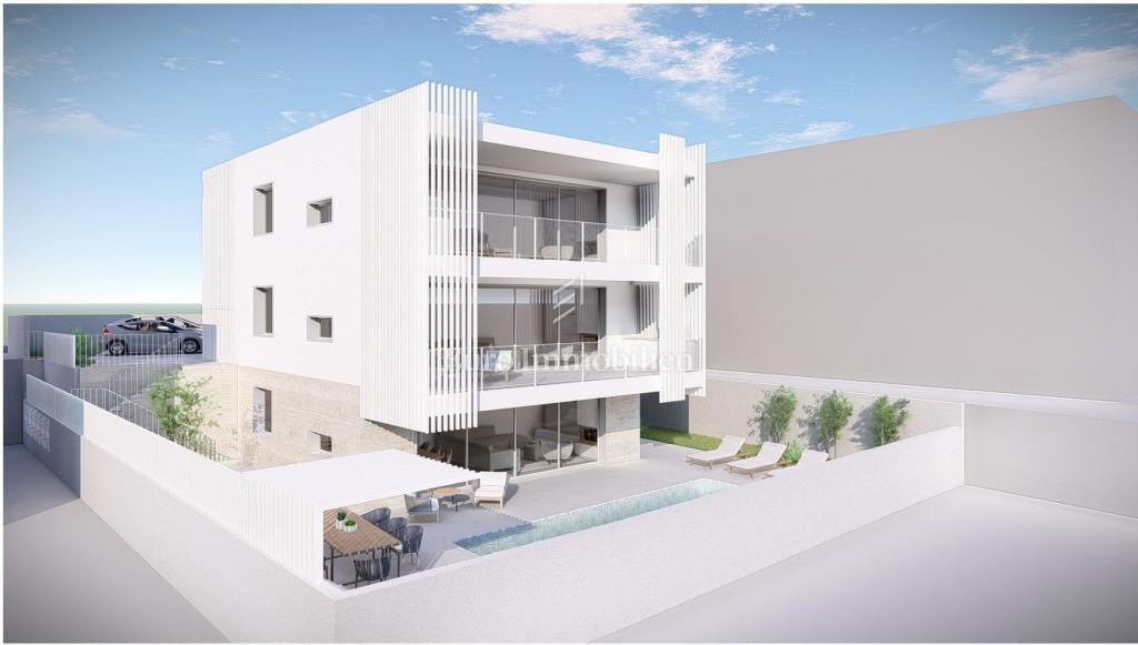 Moderni apartma z bazenom, novogradnja, mesto Krk