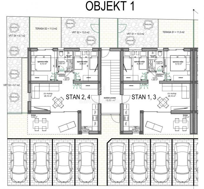  Apartmaji 70 m do morja - VIR