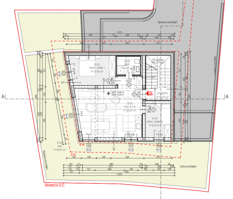 Povile - apartma v novi stavbi, 30m od plaže