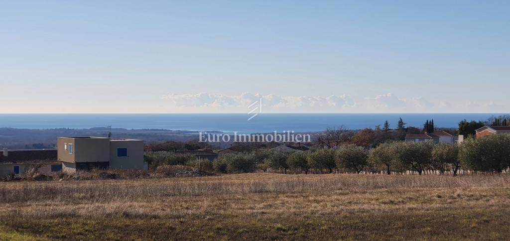 Kaštelir - zemljišče s pogledom na morje in projektom