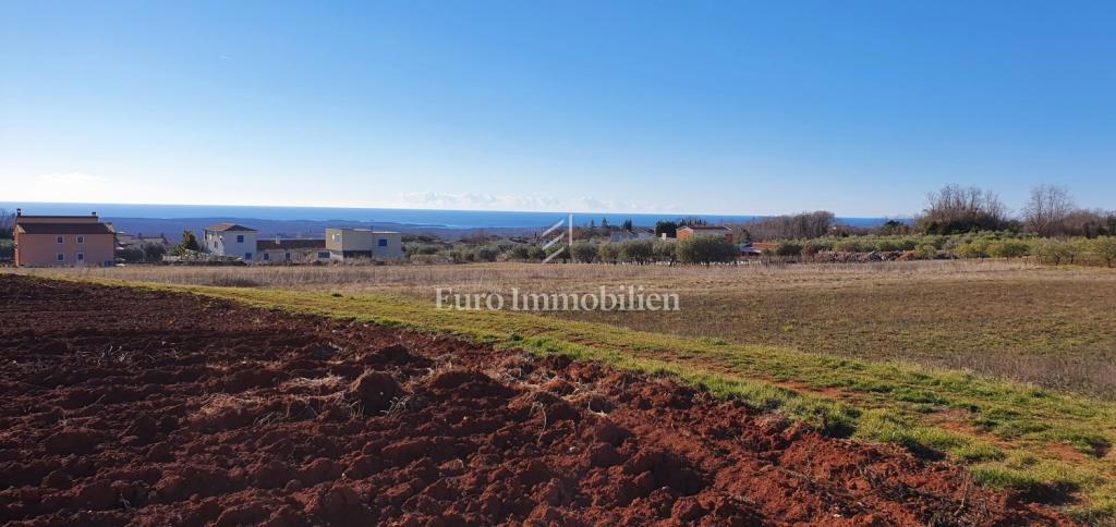Kaštelir - zemljišče s pogledom na morje in projektom