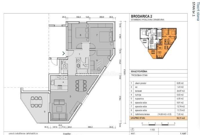 Brodarica, moderno opremljeno stanovanje, 50 m od morja