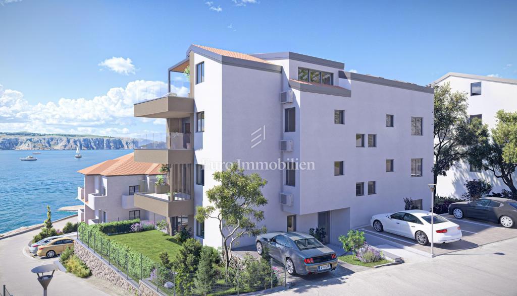 Povile – pritlično stanovanje v novogradnji, 30 m morje