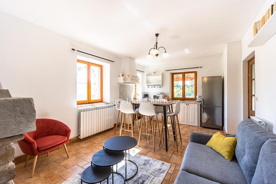 Kamnita vila z bazenom, obdana z naravo in vinogradi