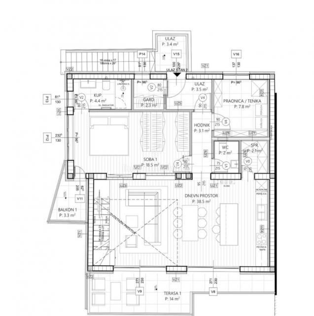 Trsat – moderno dvoetažno stanovanje, novogradnja
