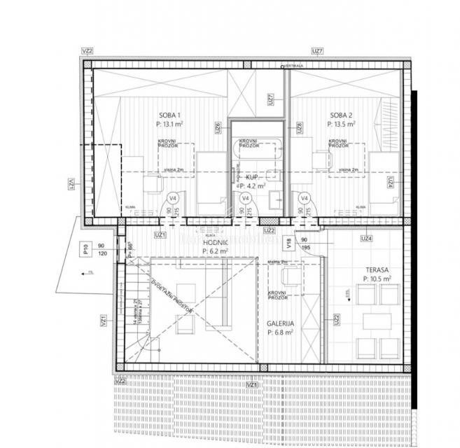 Trsat – moderno dvoetažno stanovanje, novogradnja