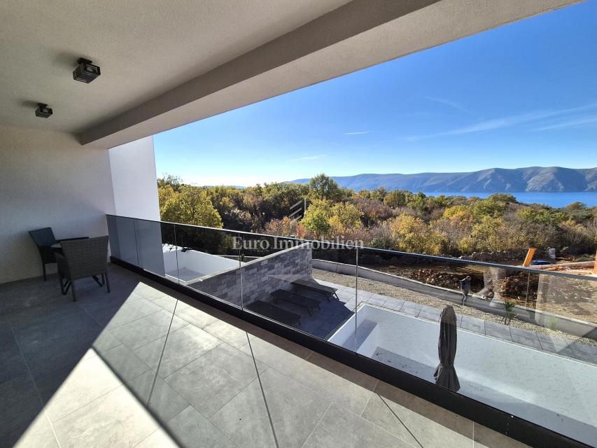 Nova hiša dvojček s pogledom na morje - otok Krk