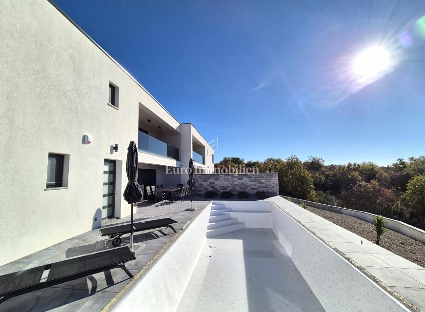 Nova hiša dvojček s pogledom na morje - otok Krk