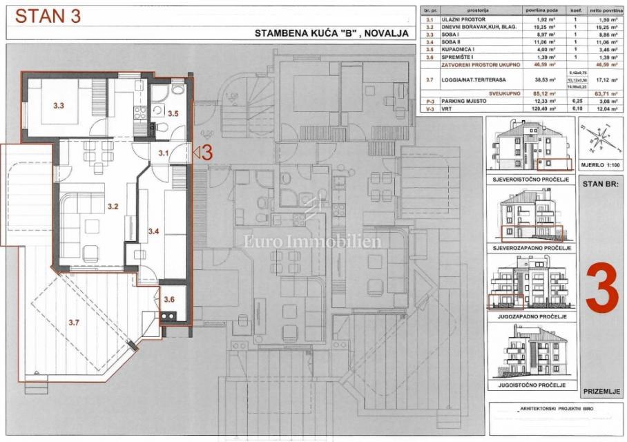 Novalja - apartma z veliko teraso in vrtom