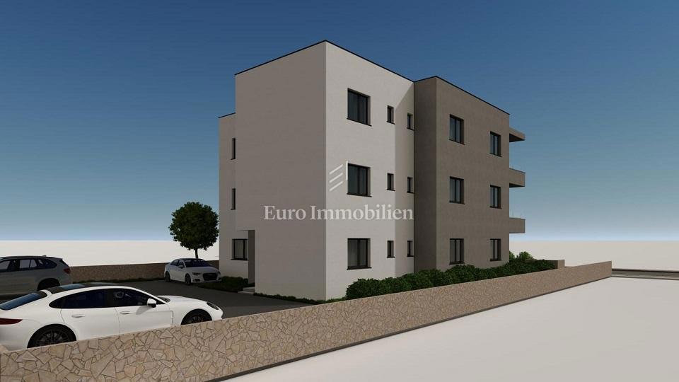 Novalja -  novo stanovanje z vrtom in pogledom na morje