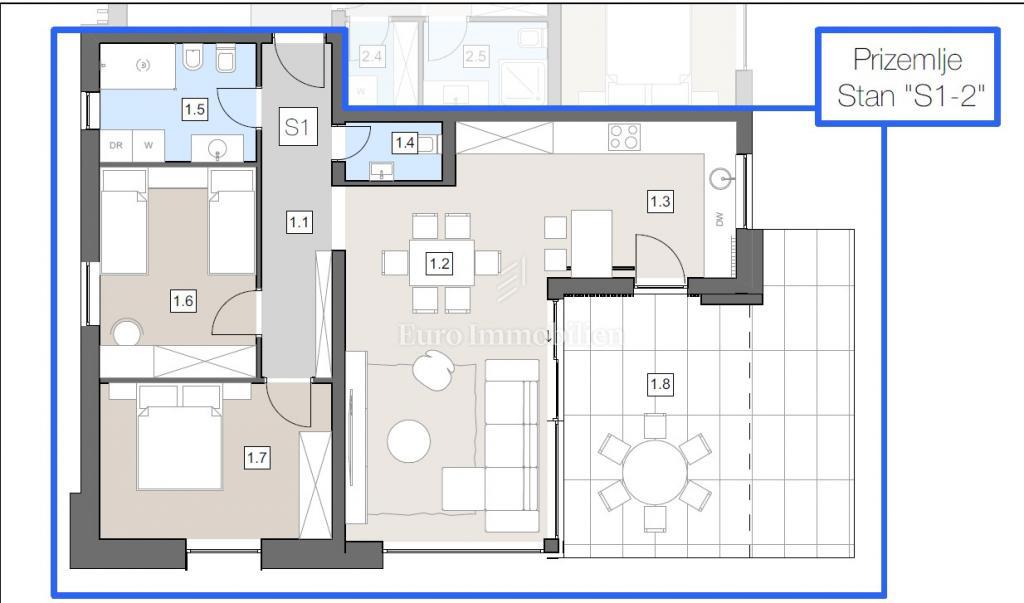Labin - Stanovanje v urbani vili v središču mesta
