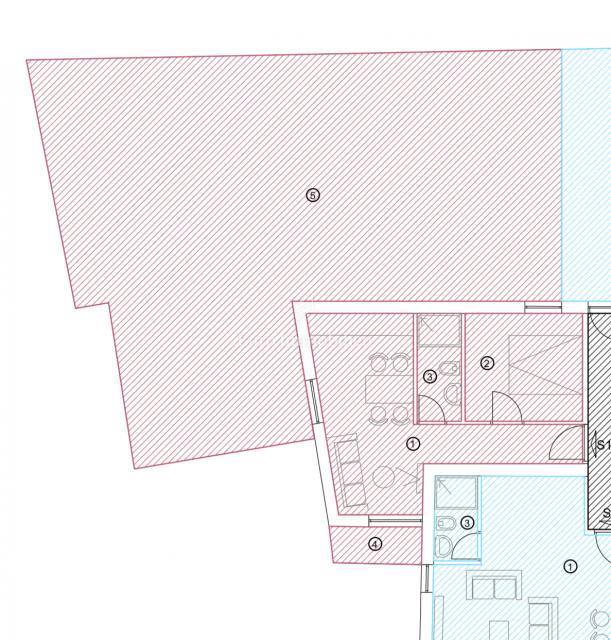 Crikvenica, stanovanje z veliko teraso in pogledom na morje