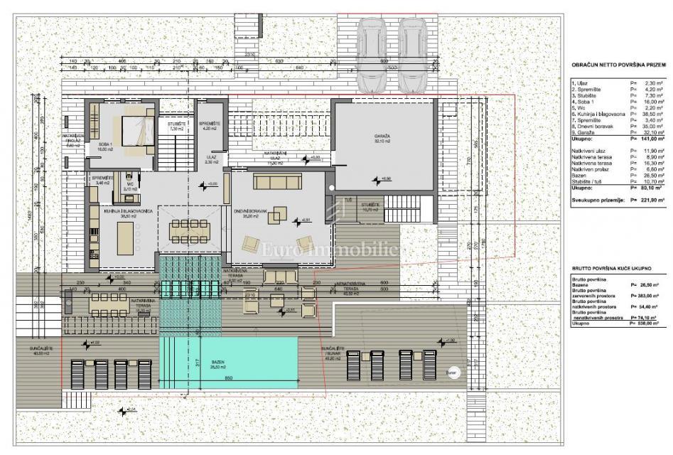 Istra - moderna vila z bazenom 80 m od morja
