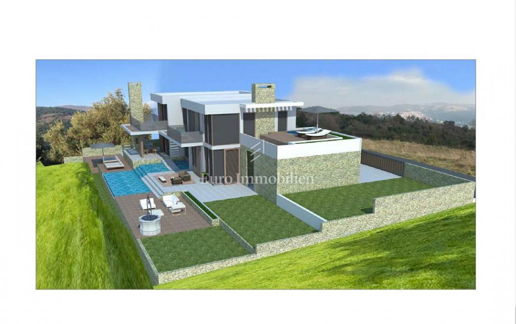 Istra - moderna vila z bazenom 80 m od morja