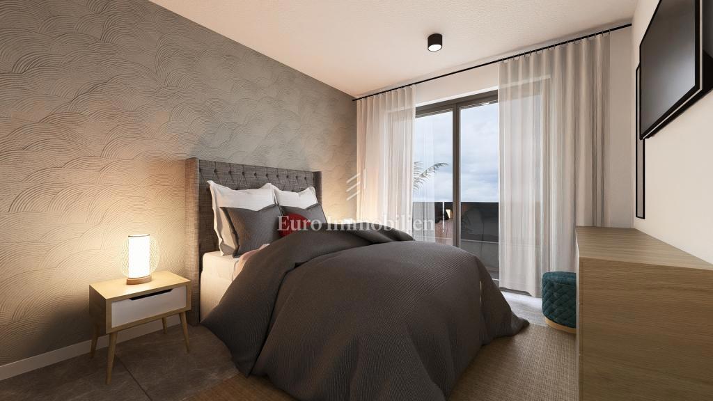 Apartma v novogradnji s pogledom na morje