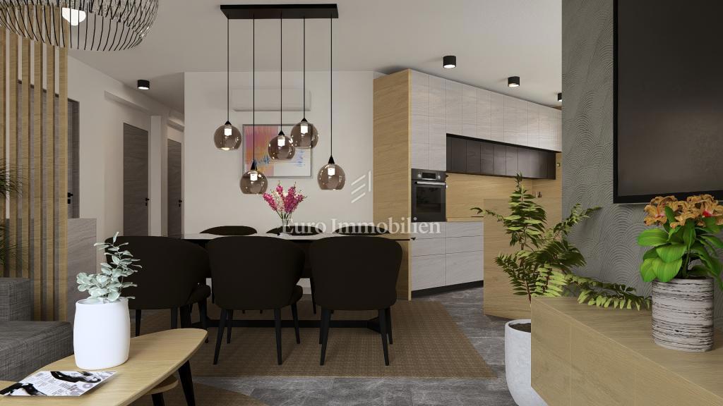 Apartma v novogradnji s pogledom na morje