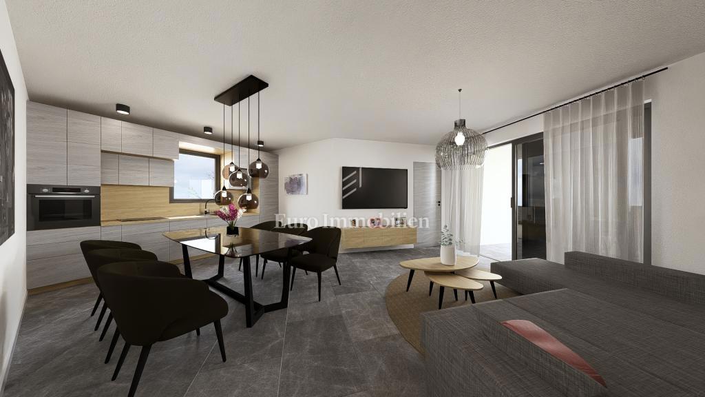 Apartma v novogradnji s pogledom na morje