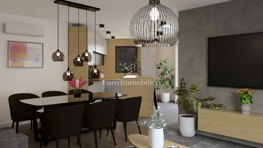 Apartma v novogradnji s pogledom na morje