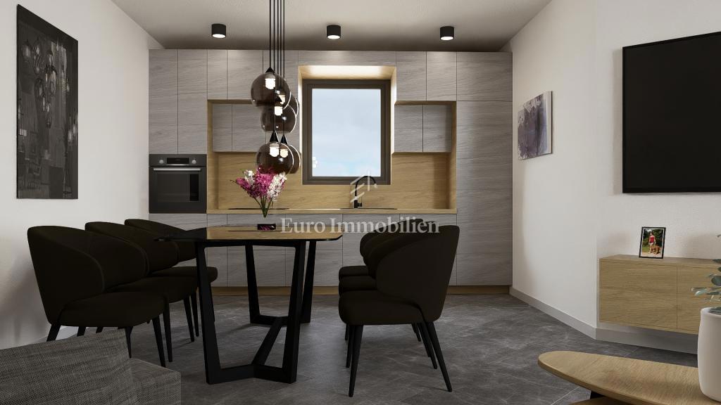 Apartma v novogradnji s pogledom na morje