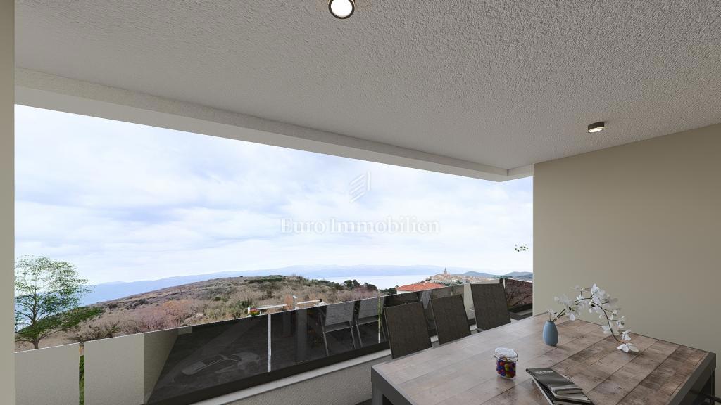 Apartma v novogradnji s pogledom na morje