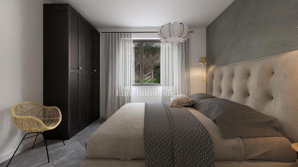 Apartma v novogradnji s pogledom na morje