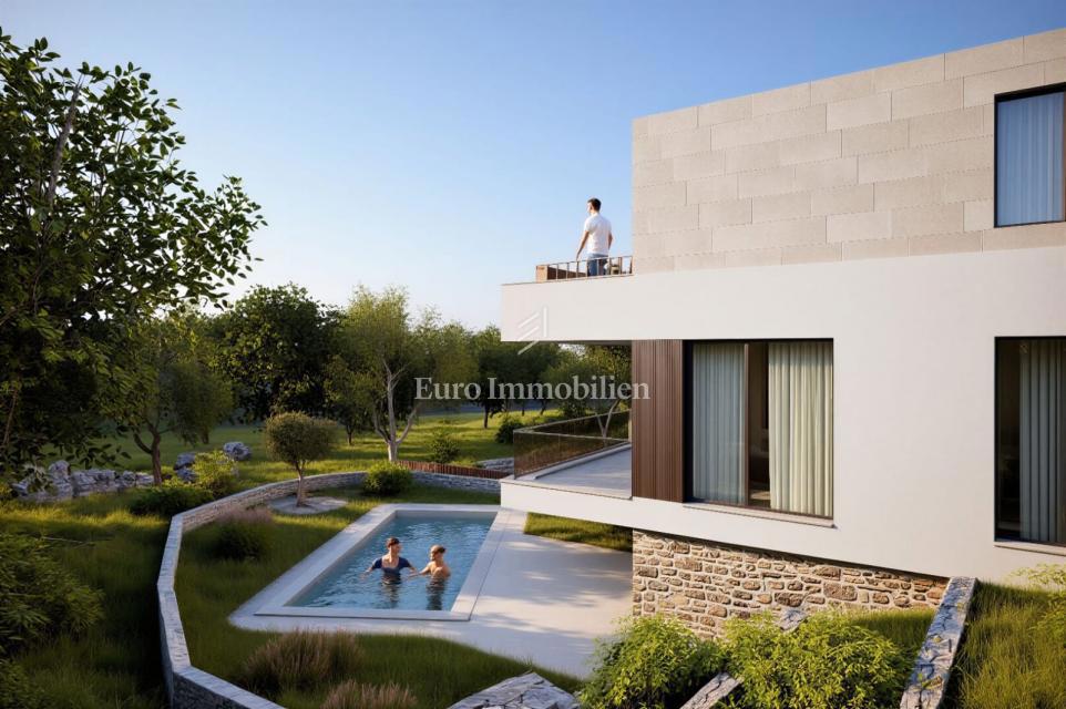 Vrbnik, okolica - hiša z bazenom in wellness centrom