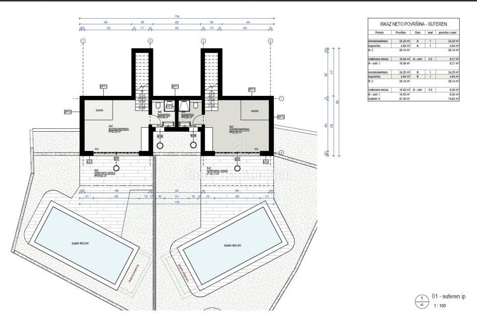 Vrbnik, okolica - hiša z bazenom in wellness centrom